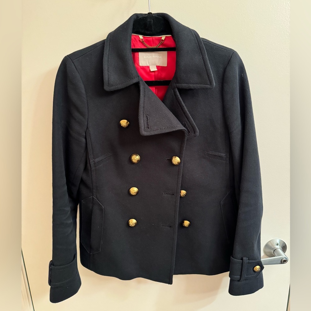 Banana Republic double breasted preppy pea coat size small